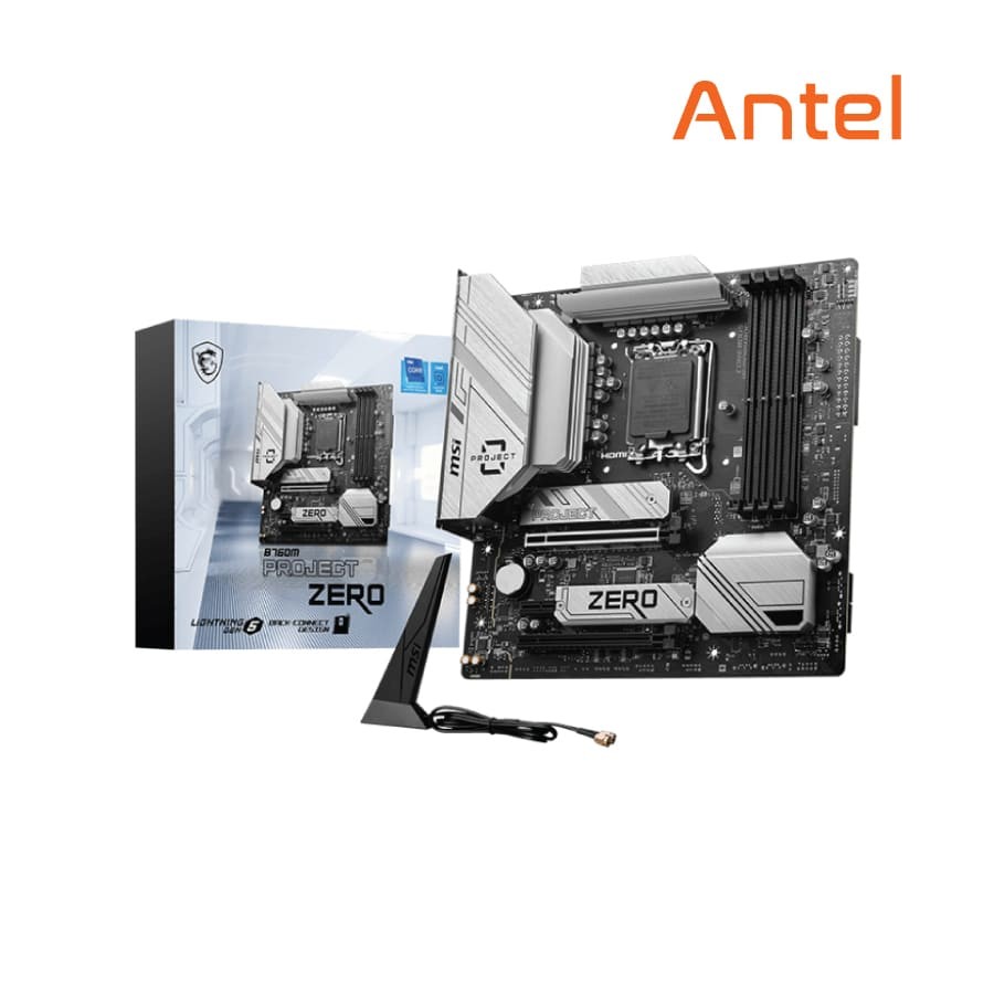 MSI B760M PROJECT ZERO LGA 1700 I DDR5 mATX Motherboards