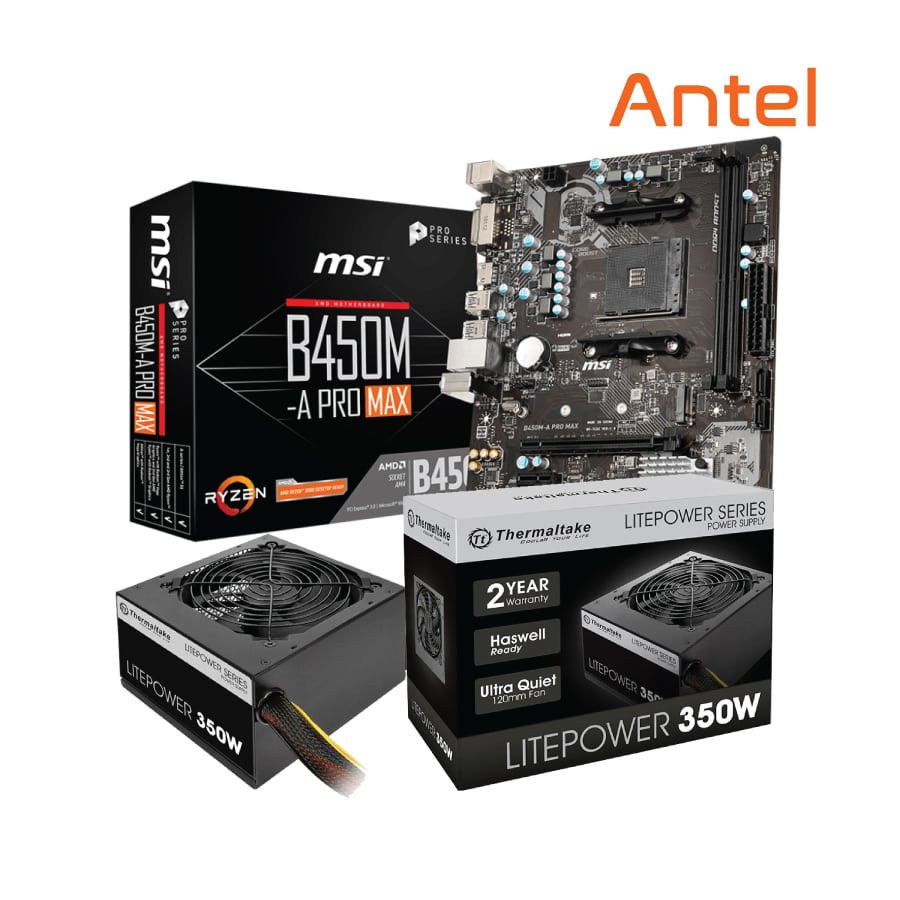 MSI B450M-A PRO MAX II AND Thermaltake Lite Power 350W