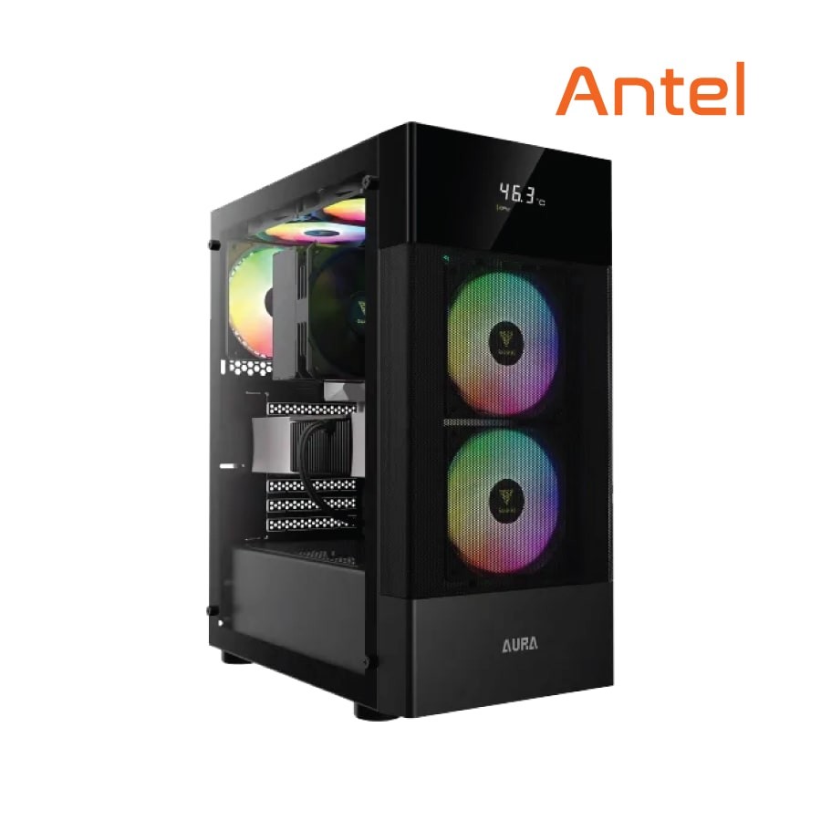 Gamdias AURA GC5 Digital Display Mesh RGB Mid-Tower ATX Gaming Casing